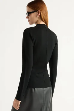 Brilliant Wise Corporation Limited Charlene Wool Button Mock-Neck Sweater< Sweaters