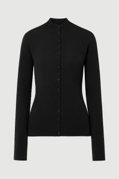 Brilliant Wise Corporation Limited Charlene Wool Button Mock-Neck Sweater< Sweaters