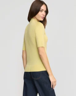 Brilliant Wise Corporation Limited Charlotte Wool Button Short-Sleeve Sweater< Sweaters
