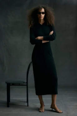 Brilliant Wise Corporation Limited Charu Wool Button Maxi Dress< Dresses