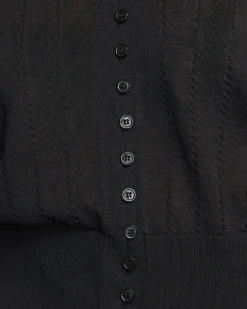 Brilliant Wise Corporation Limited Chava Semi-Sheer Button Knit Top< Sweaters|Tops
