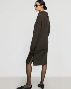 Hua Jia Colette Contrast Leather-Trim Skirt< Skirts