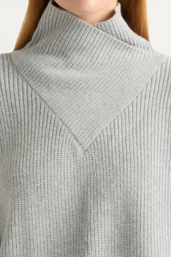 Brilliant Wise Corporation Limited Daria Wrap-Neck Organic Cotton-Wool Sweater< Sweaters