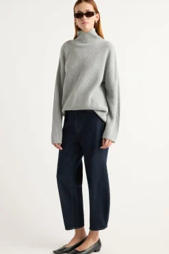 Brilliant Wise Corporation Limited Daria Wrap-Neck Organic Cotton-Wool Sweater< Sweaters