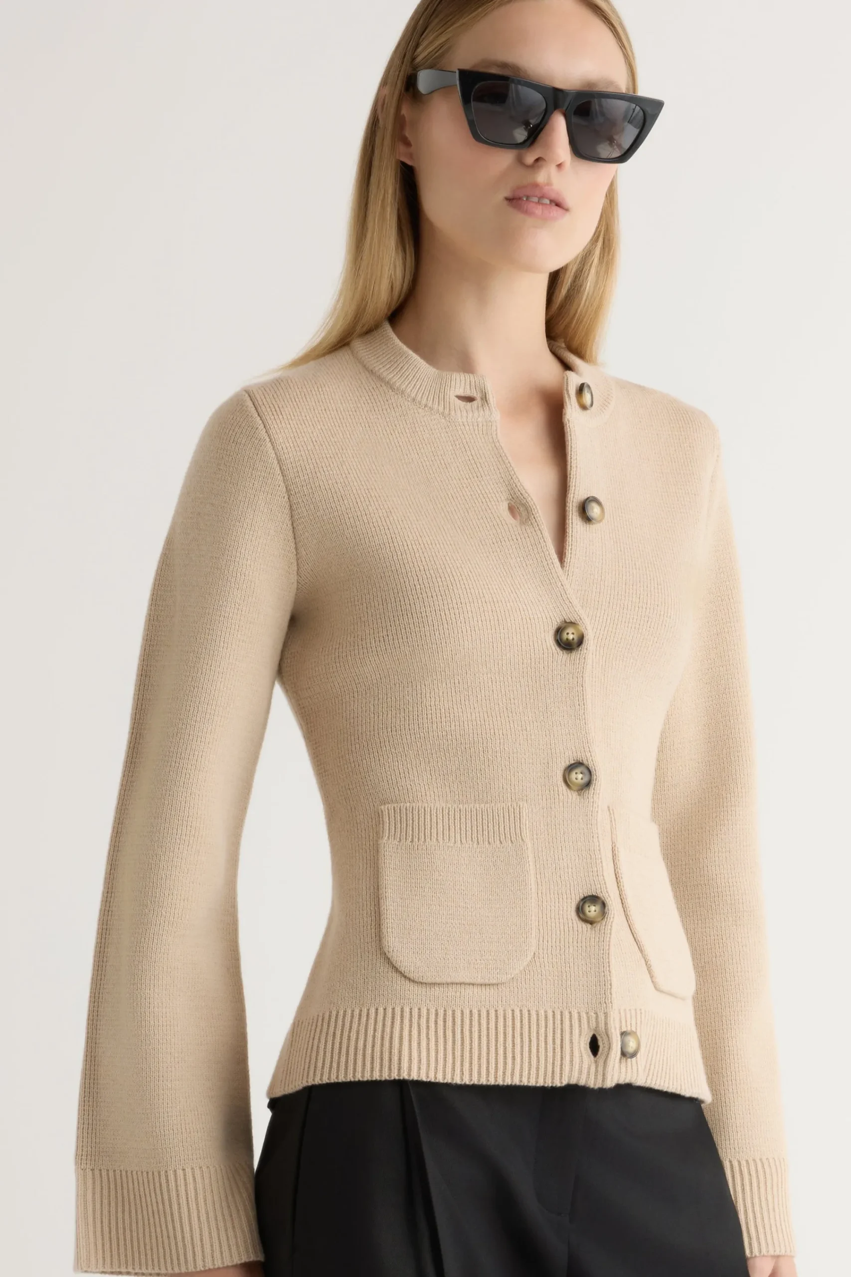 Brilliant Wise Corporation Limited Eames Organic Cotton-Wool Cardigan< Sweaters