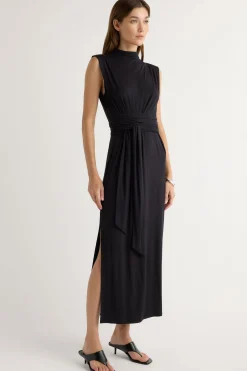 Lever Style LLC Eden Sleeveless Tie-Front Dress< Dresses
