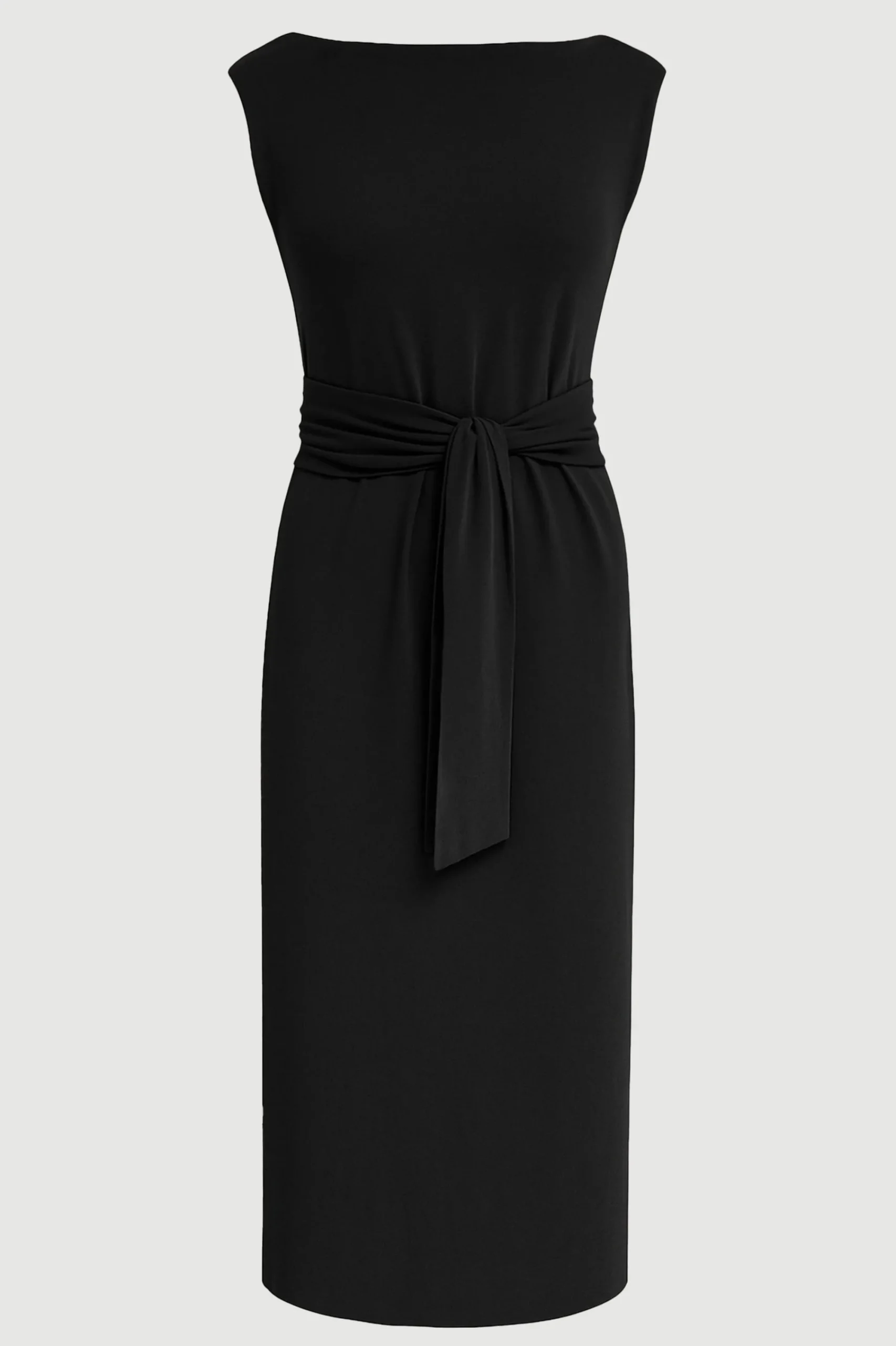 Asia Consultancy Co., Ltd Edina Tie-Front Slit-Neck Dress< Dresses