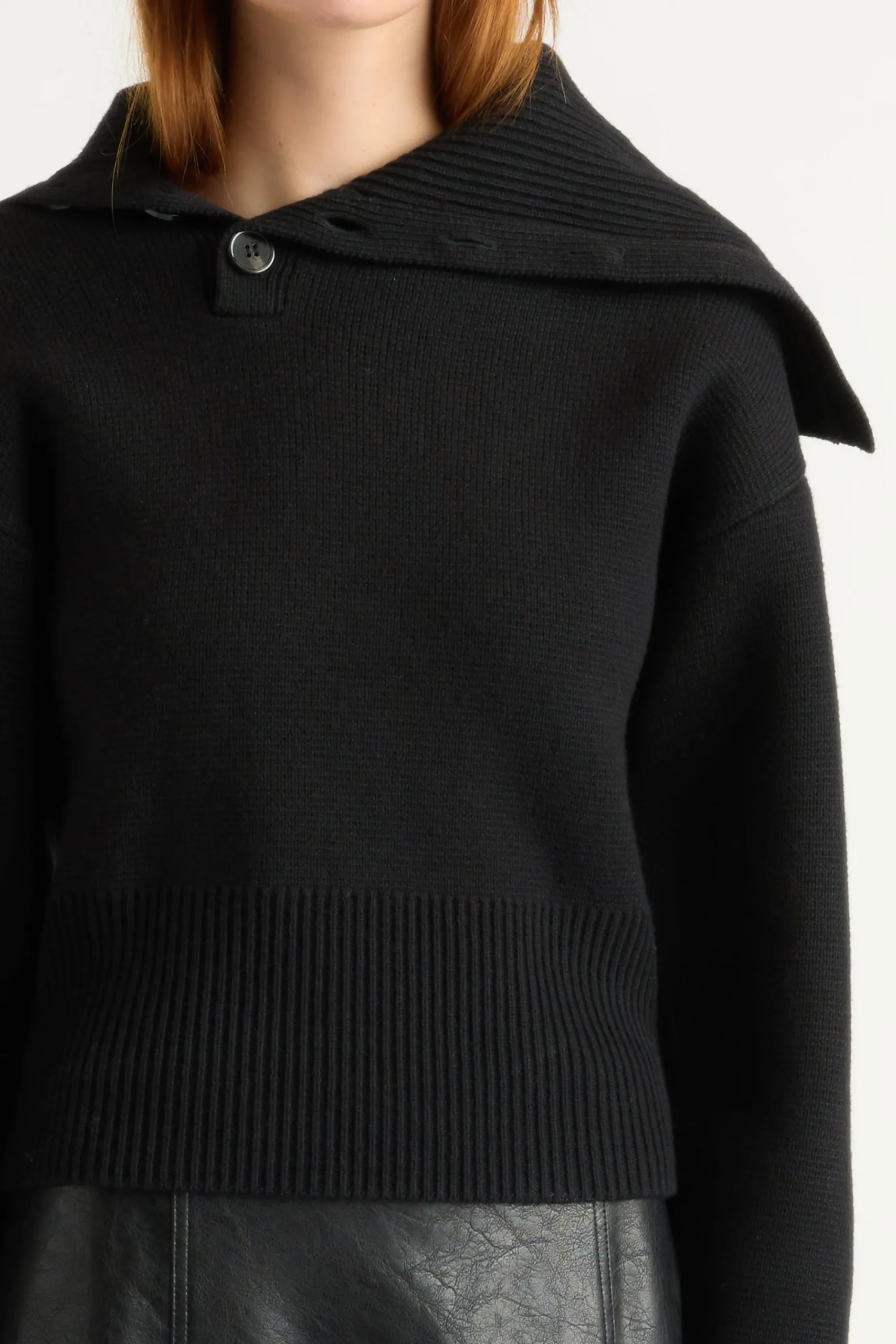 Brilliant Wise Corporation Limited Elijah Foldover Button-Collar Sweater< Sweaters