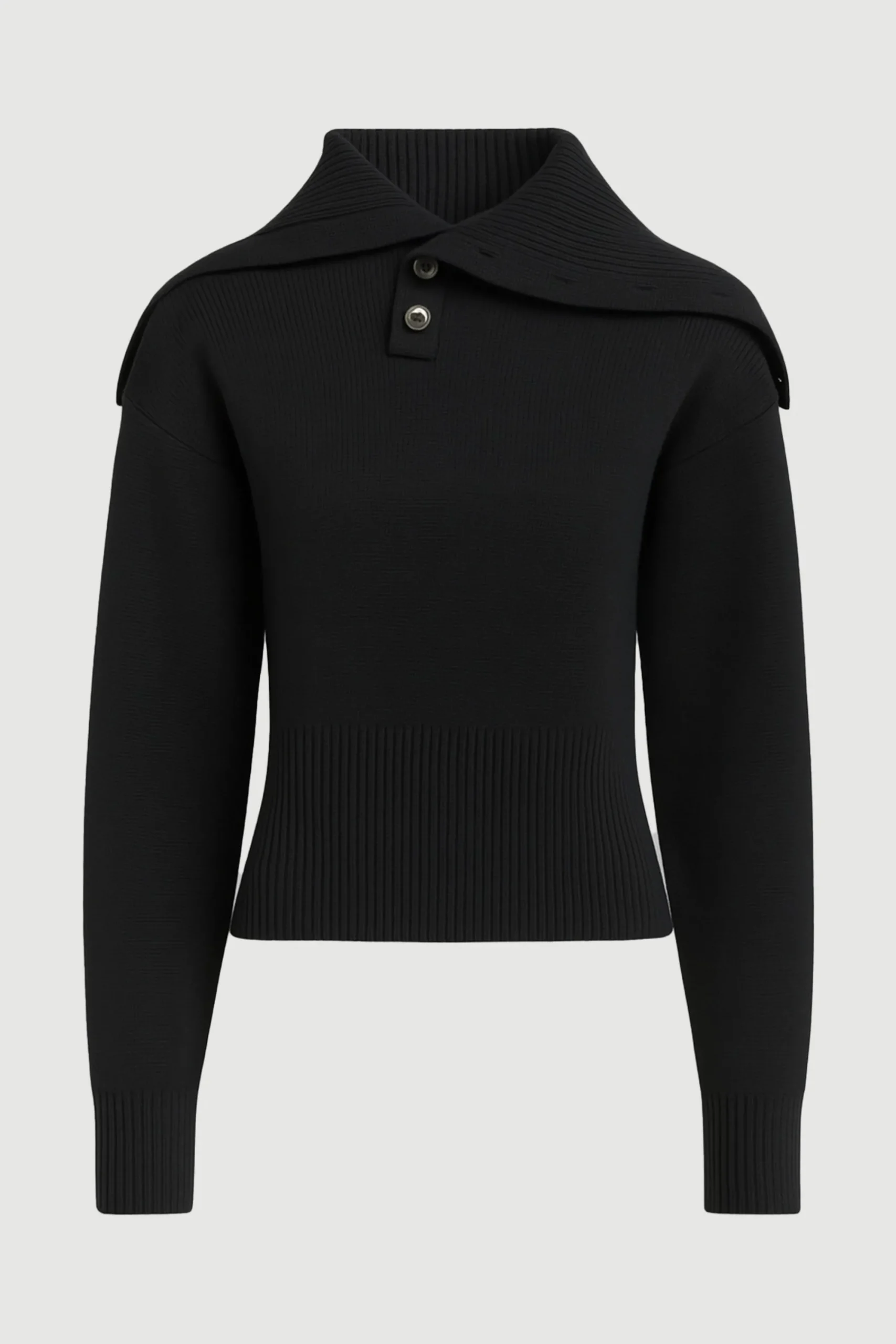 Brilliant Wise Corporation Limited Elijah Foldover Button-Collar Sweater< Sweaters