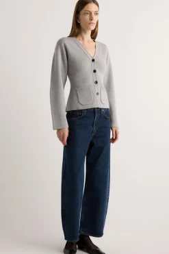 Brilliant Wise Corporation Limited Elinor Organic Cotton-Wool V-Neck Cardigan< Sweaters