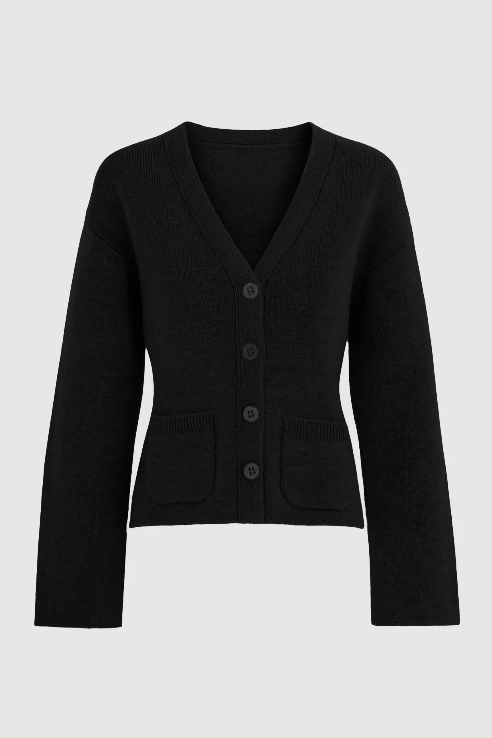 Brilliant Wise Corporation Limited Elinor Organic Cotton-Wool V-Neck Cardigan< Sweaters