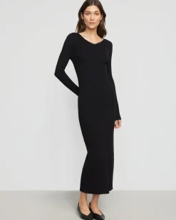 Brilliant Wise Corporation Limited Elizabeth Zipper-Sleeve Ribbed Dress< Dresses