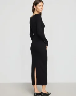 Brilliant Wise Corporation Limited Elizabeth Zipper-Sleeve Ribbed Dress< Dresses