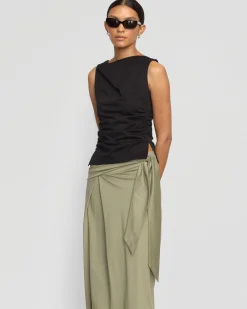 Asia Consultancy Co., Ltd Elke Tie-Waist Maxi Skirt< Skirts