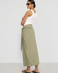 Asia Consultancy Co., Ltd Elke Tie-Waist Maxi Skirt< Skirts