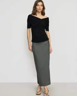 Hua Jia Ellie Linen Maxi Wrap Skirt< Skirts