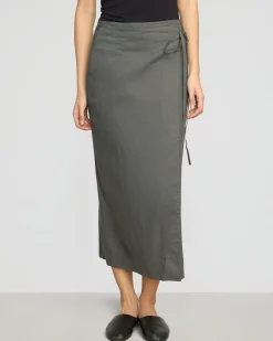 Hua Jia Ellie Linen Maxi Wrap Skirt< Skirts