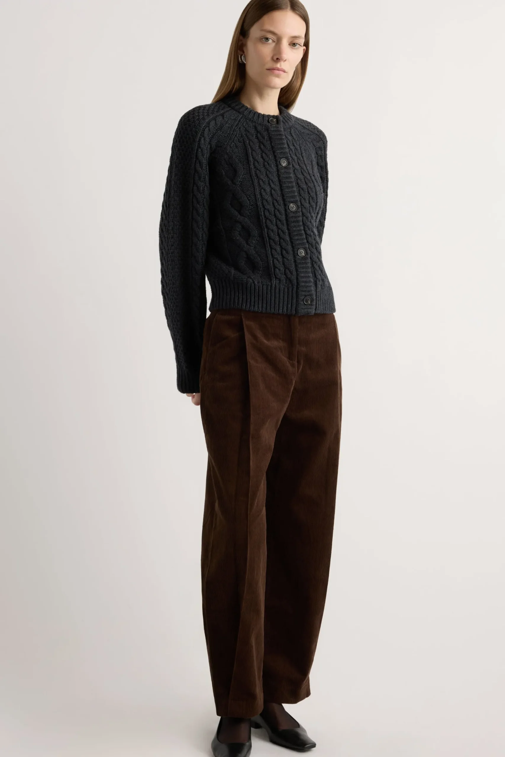 Brilliant Wise Corporation Limited Eloise Button Cable Cardigan< Sweaters