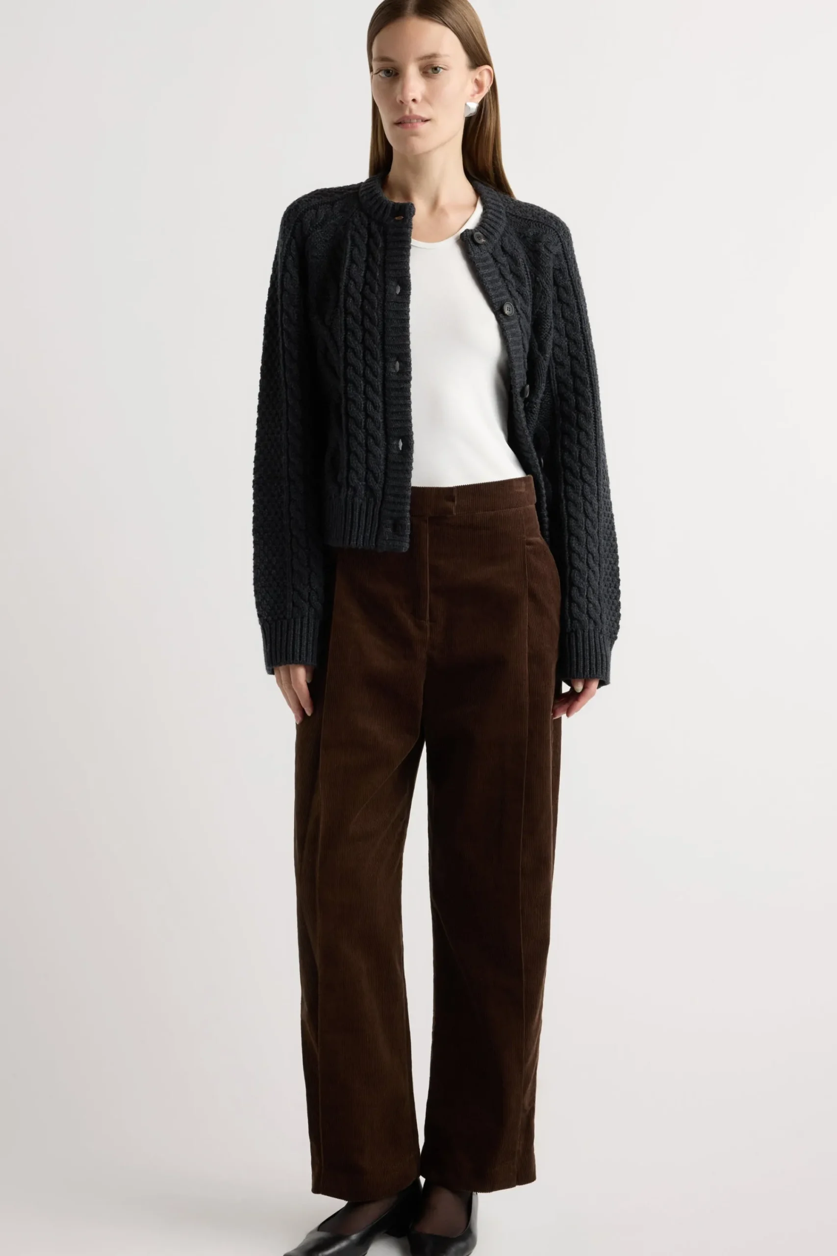 Brilliant Wise Corporation Limited Eloise Button Cable Cardigan< Sweaters