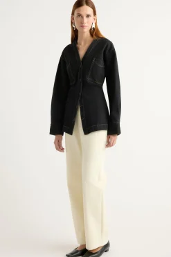 Hua Shang Group (H.K.) Ltd Emmett Structured-Sleeve Denim Jacket< Outerwear