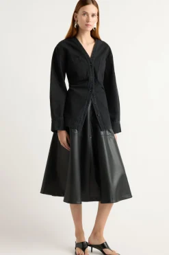 Hua Shang Group (H.K.) Ltd Emmett Structured-Sleeve Denim Jacket< Outerwear