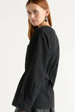 Hua Shang Group (H.K.) Ltd Emmett Structured-Sleeve Denim Jacket< Outerwear