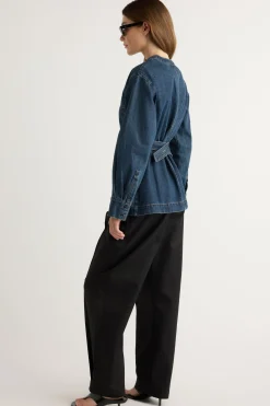Hua Shang Group (H.K.) Ltd Emmett Structured-Sleeve Denim Jacket< Outerwear