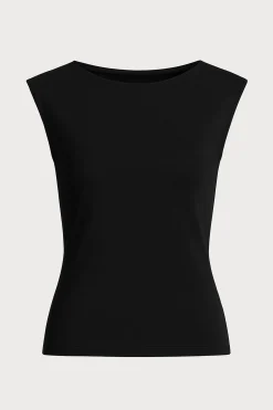 Lever Style LLC Esme Sleeveless Slit-Neck Tank< Tees|Tops