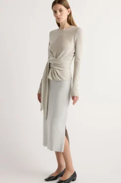 Brilliant Wise Corporation Limited Esti Side-Zip Organic Cotton-Wool Skirt< Skirts