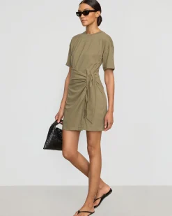 Lever Style LLC Fallon Organic Cotton T-Shirt Wrap Dress< Dresses