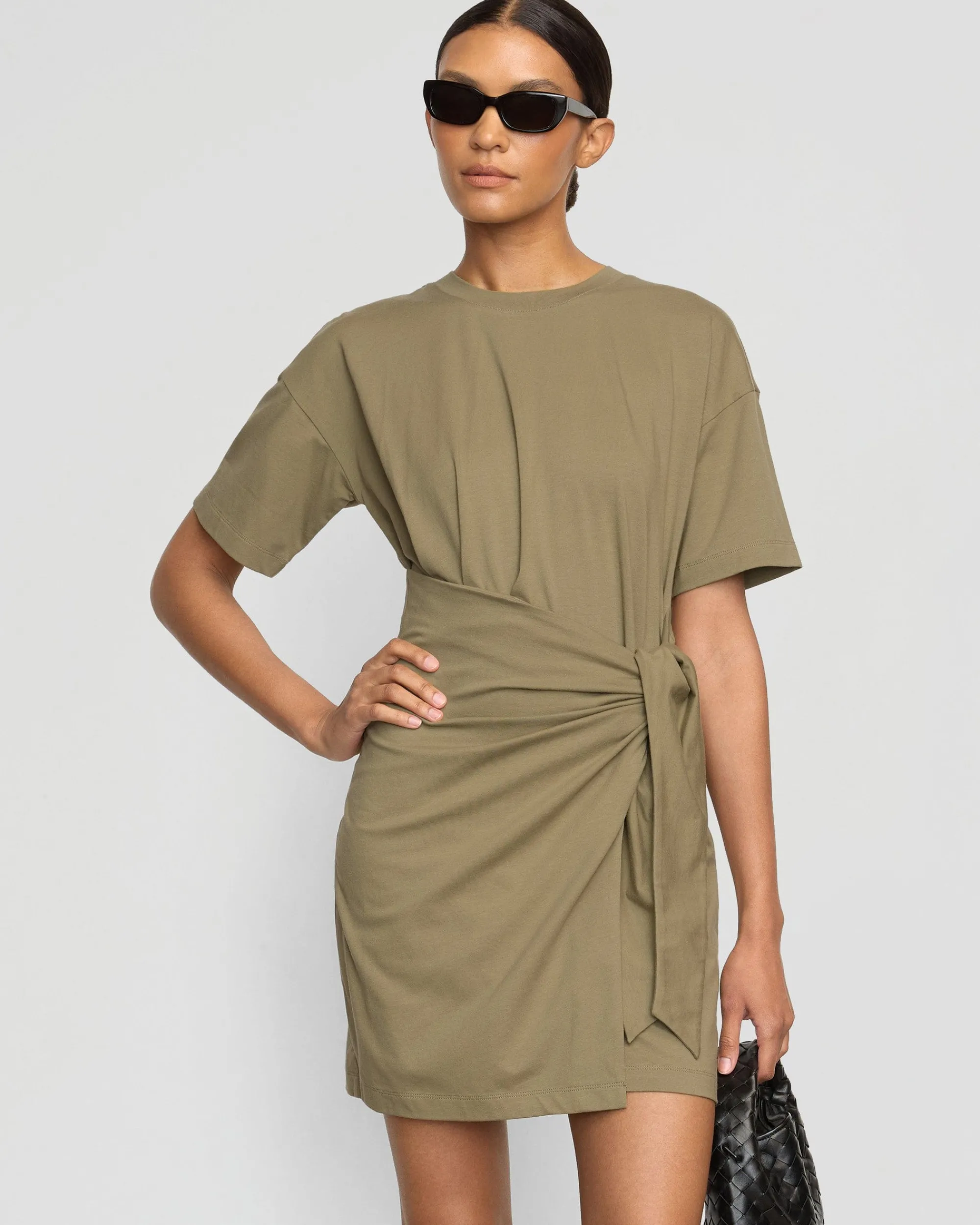 Lever Style LLC Fallon Organic Cotton T-Shirt Wrap Dress< Dresses