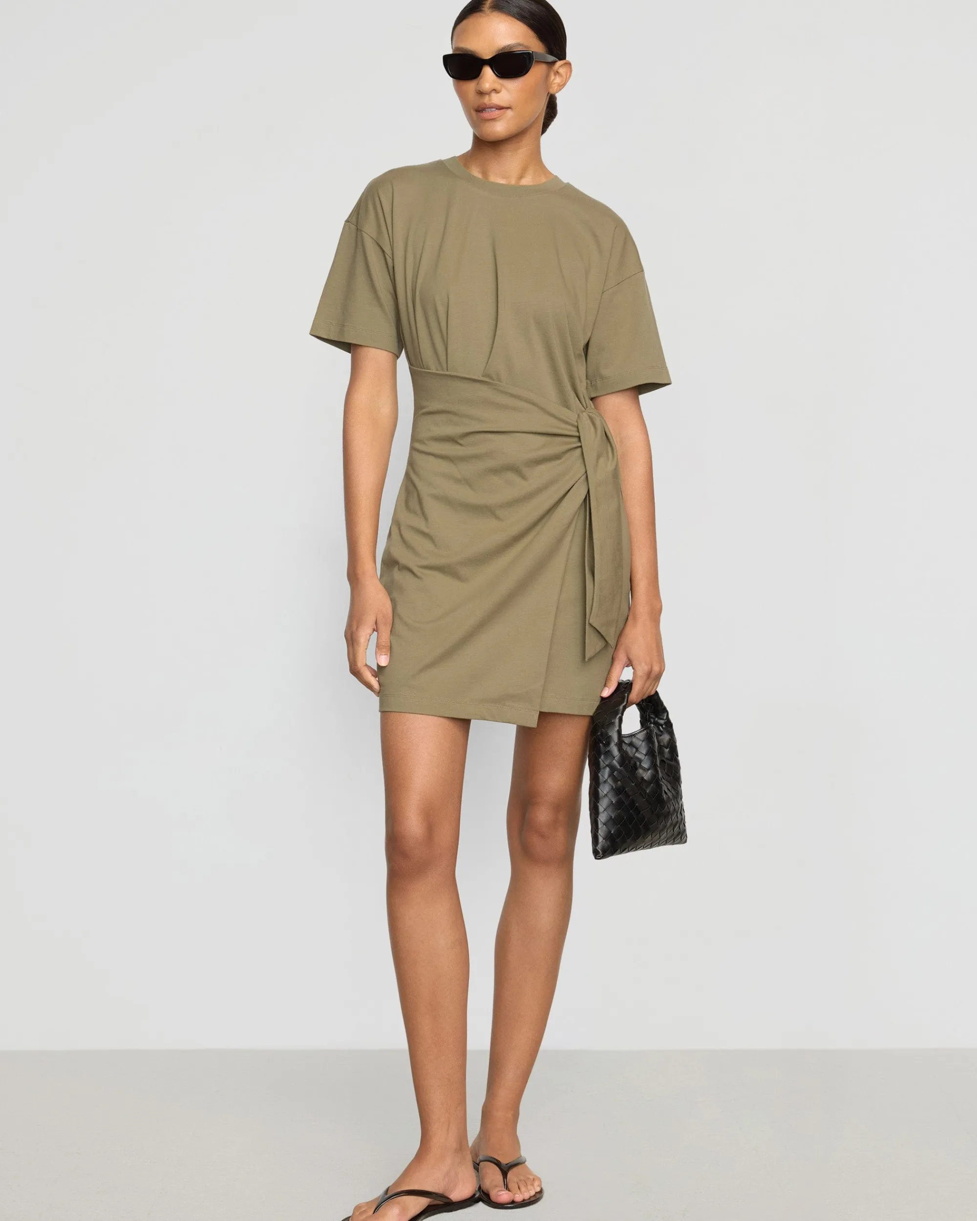 Lever Style LLC Fallon Organic Cotton T-Shirt Wrap Dress< Dresses