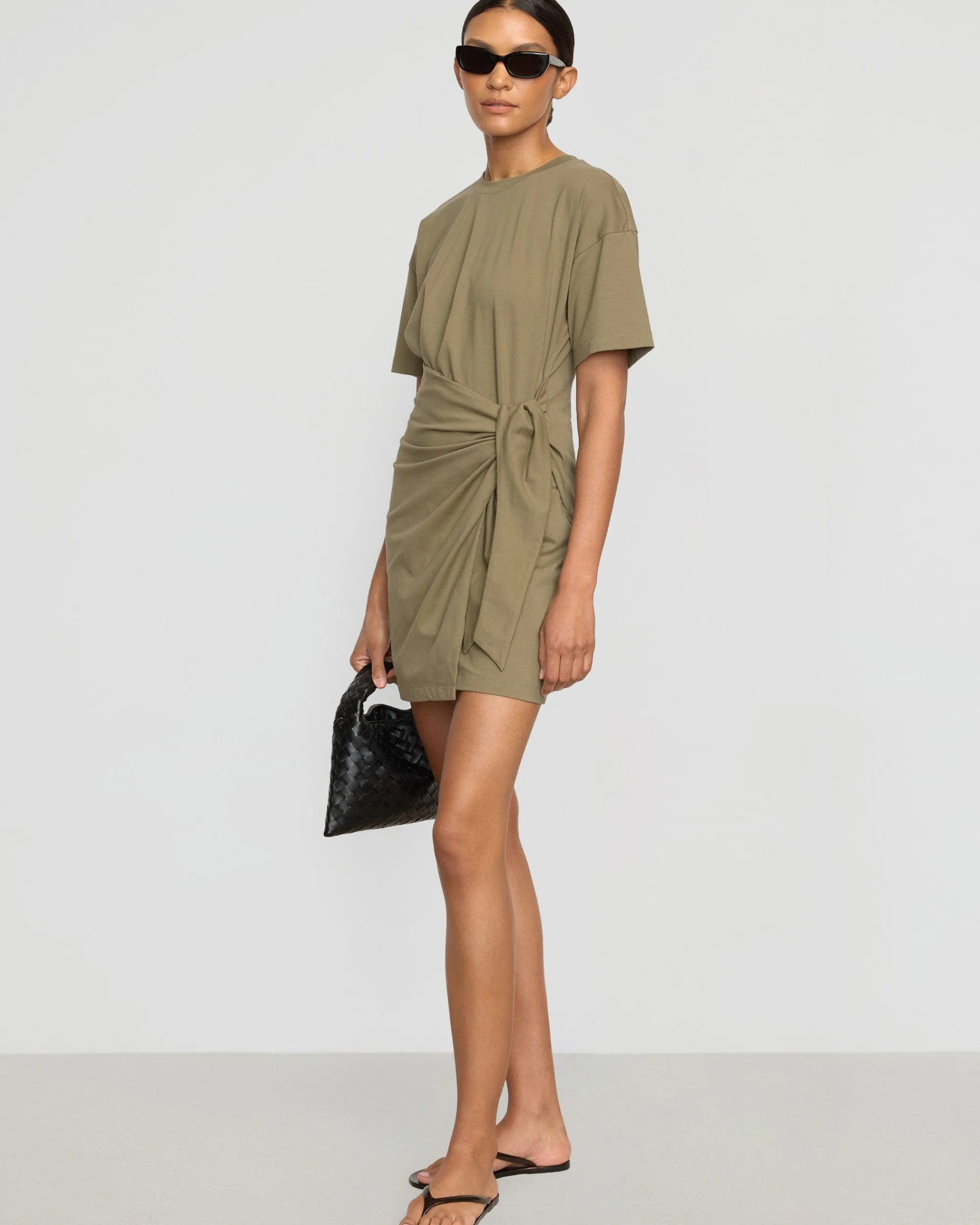 Lever Style LLC Fallon Organic Cotton T-Shirt Wrap Dress< Dresses