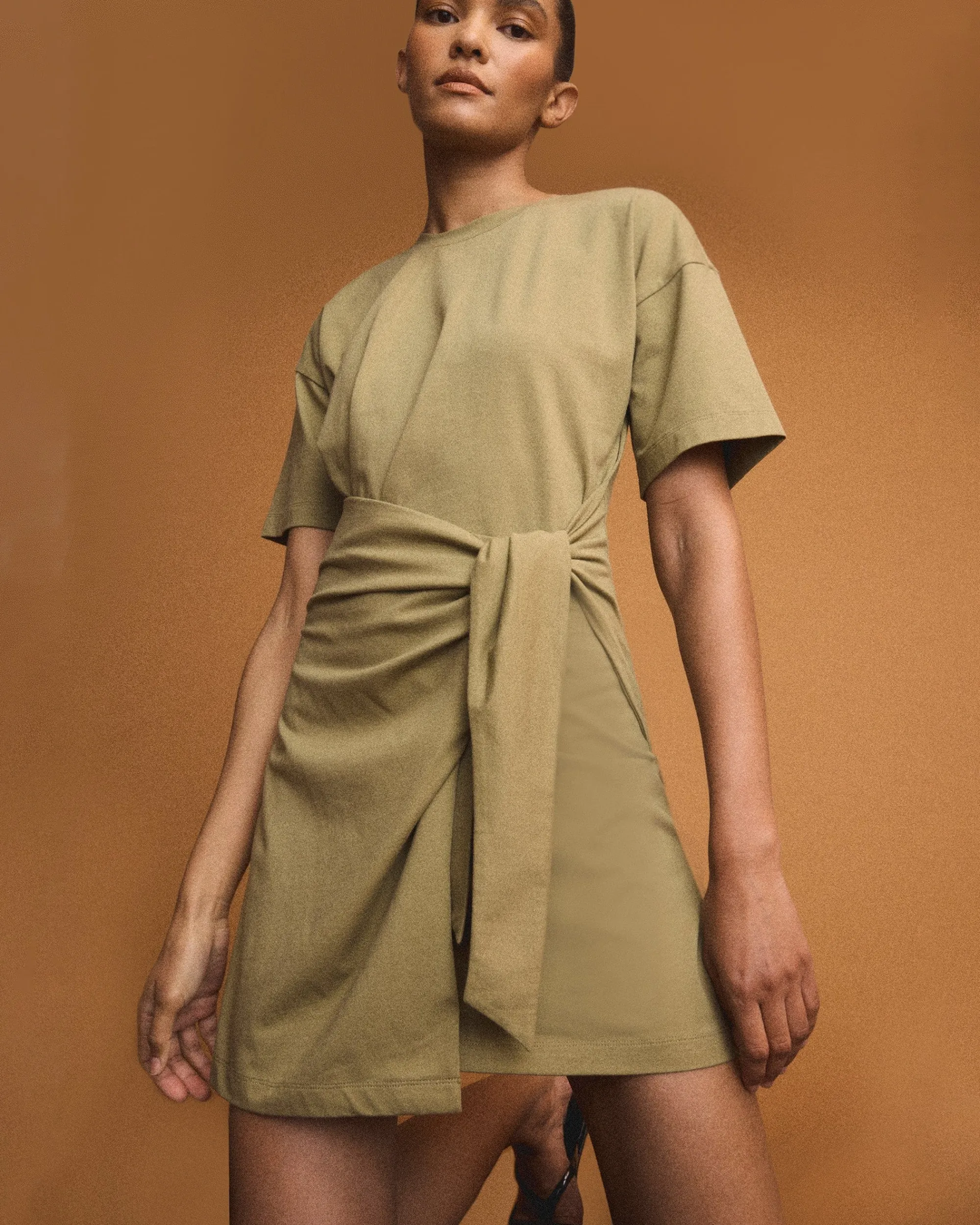 Lever Style LLC Fallon Organic Cotton T-Shirt Wrap Dress< Dresses