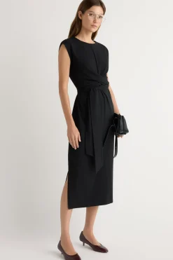 Lever Style LLC Fei Tie-Front Organic Cotton Dress< Dresses
