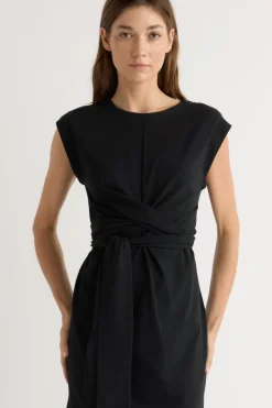 Lever Style LLC Fei Tie-Front Organic Cotton Dress< Dresses