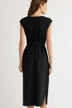 Lever Style LLC Fei Tie-Front Organic Cotton Dress< Dresses