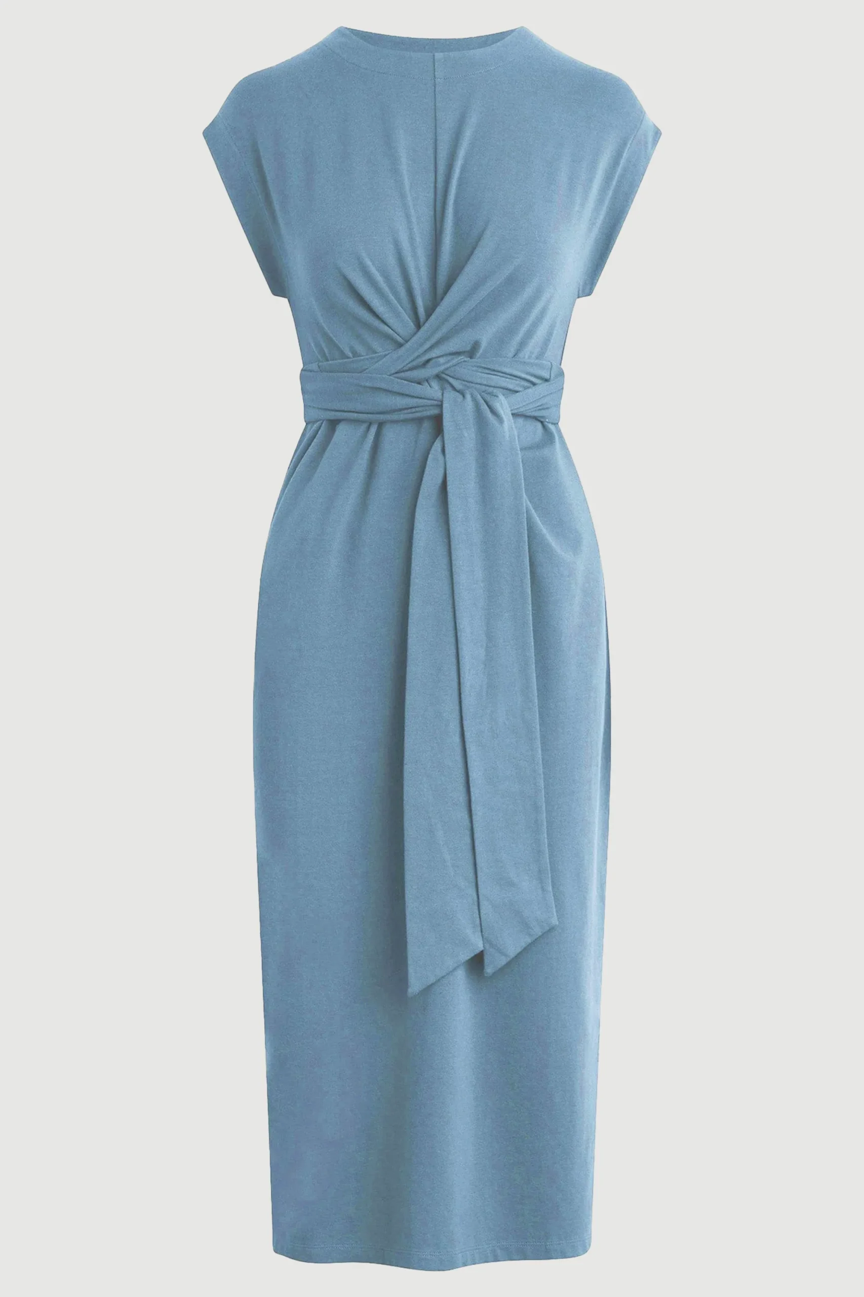 Lever Style LLC Fei Tie-Front Organic Cotton Dress (Petite)< Dresses