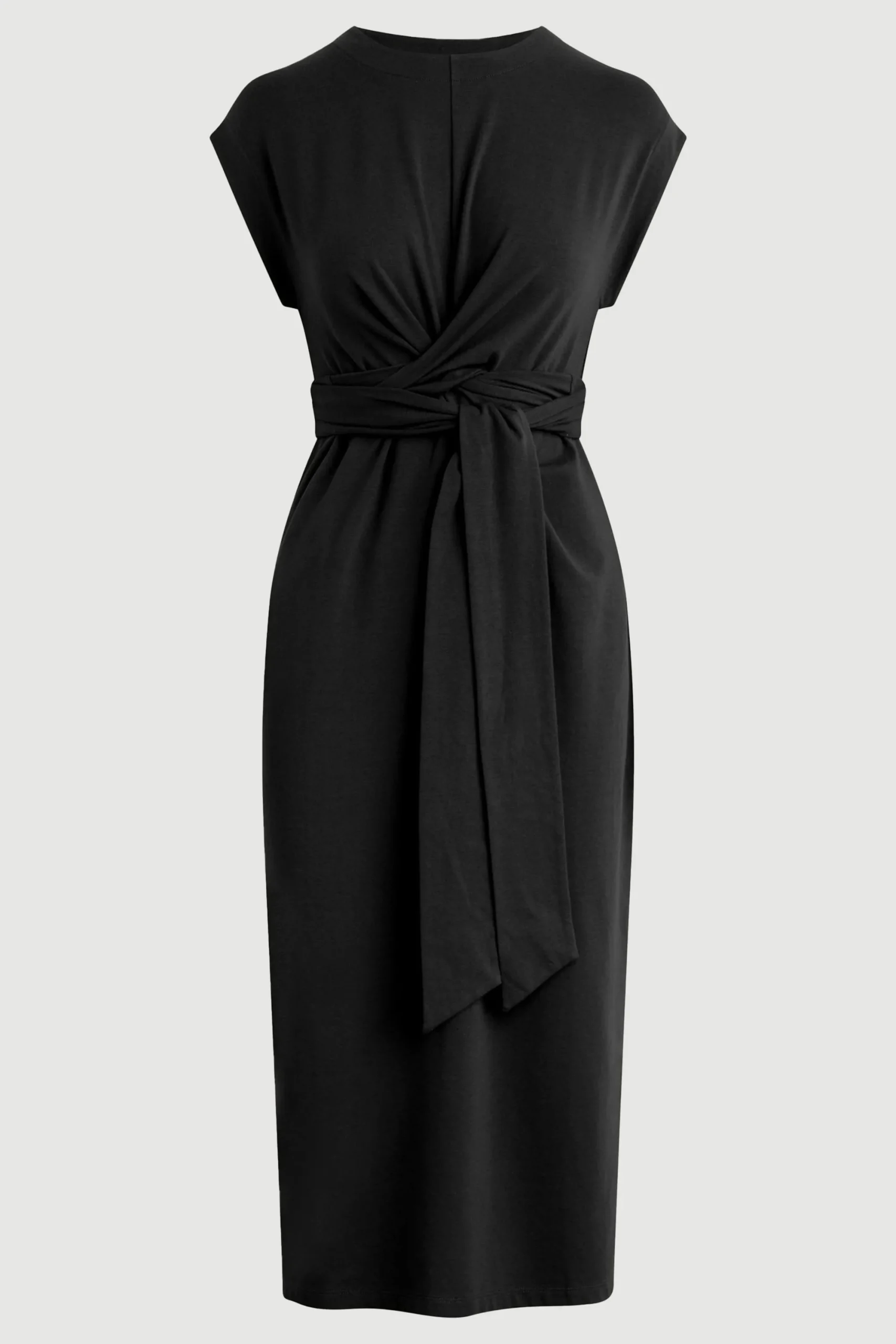 Lever Style LLC Fei Tie-Front Organic Cotton Dress (Petite)< Dresses