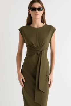 Lever Style LLC Fei Tie-Front Organic Cotton Dress< Dresses