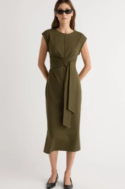 Lever Style LLC Fei Tie-Front Organic Cotton Dress< Dresses