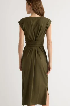 Lever Style LLC Fei Tie-Front Organic Cotton Dress< Dresses