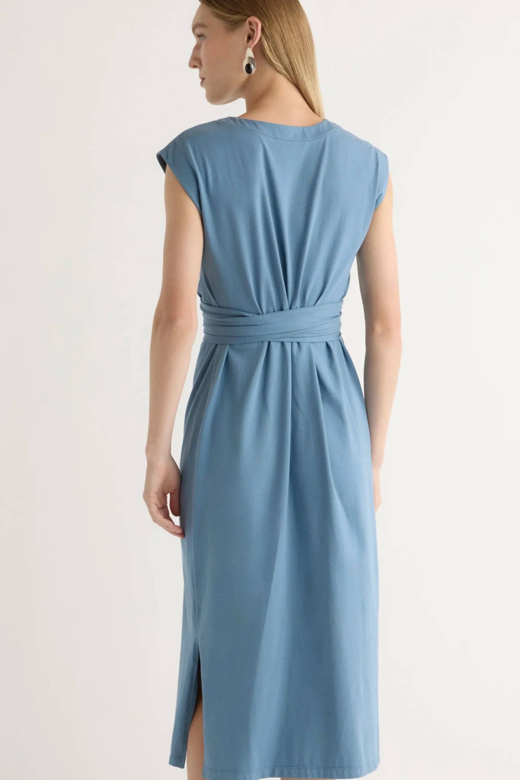 Lever Style LLC Fei Tie-Front Organic Cotton Dress< Dresses