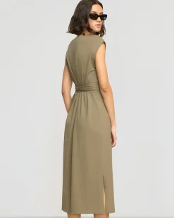 Lever Style LLC Fei Tie-Front Organic Cotton Dress< Dresses