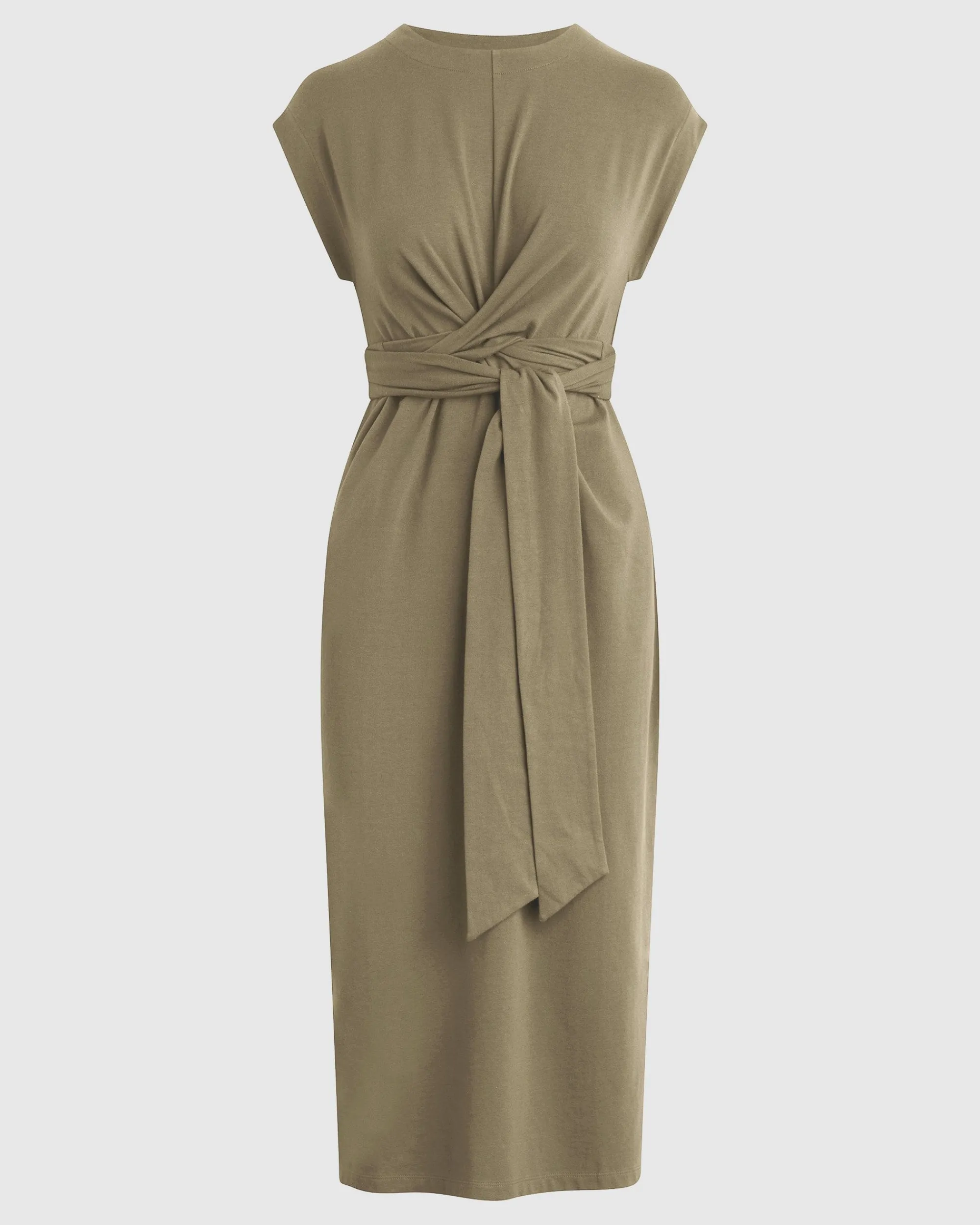 Lever Style LLC Fei Tie-Front Organic Cotton Dress< Dresses