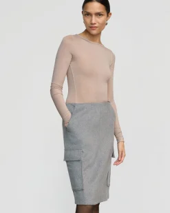 Hua Shang Group (H.K.) Ltd Felicia Wool Utility Midi Skirt< Skirts