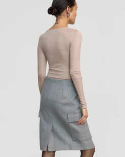 Hua Shang Group (H.K.) Ltd Felicia Wool Utility Midi Skirt< Skirts