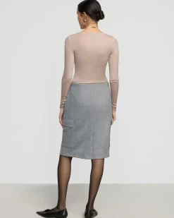 Hua Shang Group (H.K.) Ltd Felicia Wool Utility Midi Skirt< Skirts