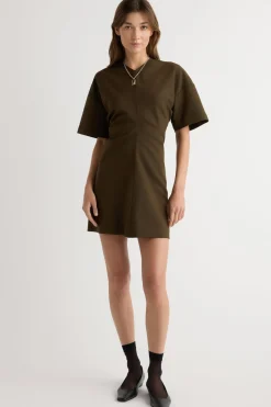Hua Jia Fiore Ruched V-Neck Mini Dress< Dresses