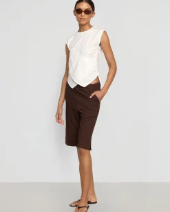 Hua Jia Gallia Stretch-Waist Bermuda Short< Shorts